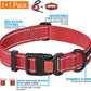 Heavy Duty Dog Leash - Comfortable Padded Handle, 5 ft Long - Dog Leashes for Small Medium Large Dogs (Leash+Collar XS Neck 10.5"-13.5", Red)