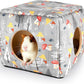 Bienbee Guinea Pig Hideout, Washable Guinea Pigs House Cozy Guinea Pigs Bed for Small Pet Bunny/Rabbit/Hamster/Chinchilla Guinea Pig Accessories Mushroom