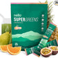 Supergreens Premium Superfood Greens Drink Mix w/Chlorella, Moringa, Spinach & Broccoli + Digestive Enzymes & Probiotic Blend -Nutrient-Packed Powder Wellness (Orange 20 SRV, Travel Pack)