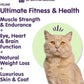 Dr. Bill’s Feline Ultimate Fitness & Health | Cat Multivitamin Powder - Daily Supplement | Weight Control, Joint, Brain, Heart & Immune Support | Omega 3s, Collagen, B Vitamins, Taurine, Amino Acids