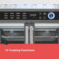 BLACK+DECKER Crisp 'N Bake Air Fryer Toaster Oven Combo, 12 in 1 Countertop Convection Oven Cooks Food Fast, Fits a Whole Pizza or 6 Toast Slices, French Doors with Stainless Steel Finish