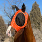 Horse Fly Mask Super Comfort Horse Elasticity Fly Mask with Ears We Only Make Products That Horses Like… (Orange, M)
