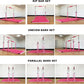 Gymnastics Double Horizontal Bars 3Play Parallel Bars Uneven Bars Gymnastics Training Kip Bar with 304 Stainless Steel Regulating Arms & Fiberglass Rail for Indoor Outdoor Home Club Use
