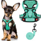 MIDOG No-Pull Dog Harness | Adjustable & Reflective Pet Harness Leash Set for Small Medium Large Dogs Walking, Training| No Choke, Front Clip, Soft Padded Vest with Easy Control Handle - Green, XS