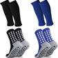 2 Set Grip Soccer Socks with Shin Guard Sleeves Non Slip Soccer Leg Sleeve Socks for Men Women