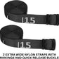 Teamaze Gymnastics Rings Straps with 15 FT Adjustable Number Buckle for Pull-Up Bar Workout Exercise Gym Hanging Rings Indoor (One Pair Strap Only)