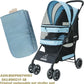 ROODO Pet Stroller Inner Pad for Exclusive Use,Original,Replaceable,Easy to Clean,Set of 3 pc(Sky Blue)