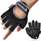 FIGHTECH Workout Gloves for Men and Women, Fingerless Weight Lifting Gloves with Cushioned Palms, Gym Gloves for Exercise Fitness Training Climbing Cycling, Breathable and Lightweight