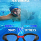 Swim Goggles, Unisex Adult Swimming Goggles Anti Fog Anti UV No Leakage Wide View for Men Women Youth