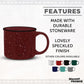 DISCOUNT PROMOS Ceramic Campfire Coffee Mugs 13 oz. Set of 10, Bulk Pack - Perfect for Tea, Espresso, Cappuccino, Hot Cocoa - Maroon