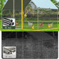 4ever2buy Chicken Runs for Yard with Cover, Large Metal Chicken Run Walk in Metal, Outside Dog Kennel with Roof, Flat Roofed Outdoor Kennel for Cats(9.2’Lx12.47’Wx6.4’H)