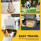 Small Dog Sling Carrier, Front Facing Dog Carrier Sling, Hands Free Pet Carriers Bag with Padded Adjustable Strap and Poop Dispenser Machine Washable for Small Dogs Cats Travel Outdoor-Grey