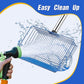 Large Chicken Poop Scooper, Heavy Duty Chicken Coop Scoop for Sand, 35" to 64" Adjustable Stainless Steel Handle, Multifunctional Sifting Shovel for Chicken Coop/Goat Stall/Stable Cleaning