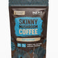 Skinny Instant Mushroom Coffee (60 Servings) Mental Focus Plus Diet Support - Turkey Tail, Maitake, Shiitake & Turmeric, Mixed With Gourmet 100% Arabica Medium Roast Instant Coffee