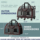 Katziela Pet Carrier - Airline Compliant - TSA Approved Pet Carrier for Small Dogs and Cats - Soft FAA Travel Airplane Dog Carrier Luggage (Black/Red)