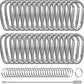 30PCS Aluminum Carabiner Clips, 2" D Shape Spring Snap Hooks Carabiner with 30PCS Keyring Keychain Hook
