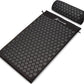 ProsourceFit Acupressure Mat and Pillow Set for Back/Neck Pain Relief and Muscle Relaxation, Large - Gray/Gray
