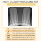 4 Corners Mosquito Net for Mosquiteros para Camas Bed Canopies Netting Bed Drapes Rectangular Mosquito Mesh for Camping Home Outdoor Travel(Black,L78 X W71 X H67 Inch,Opening)