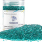 TWINKLING High Luster Round Glass Stones, Marbles, Pebbles, Beads - Fire Pit Vase Fill Crafts Aquarium Garden Decor, 3-6mm, 1-Pound Jar (Turquoise)