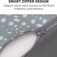 Furhaven Cooling Gel Dog Bed for Large Dogs w/ Removable Bolsters & Washable Cover, For Dogs Up to 125 lbs - Plush & Almond Print L Shaped Chaise - Gray Almonds, Jumbo Plus/XXL