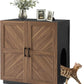 unipaws Cat Litter Box Enclosure with Shelves, Tall Hidden Litter Box Cover for Tall or Top Entry Litter Box, Kitty Enclosed Litter Box Cabinet, Cat Box Furniture, Walnut
