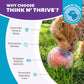 Outward Hound Nina Ottosson Topsy Treat Ball Dog Puzzle Interactive Treat Puzzle Dog Enrichment Dog Toy, Level 1 Beginner, Orange