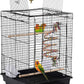 Yaheetech Open Play Top Travel Bird Cage for Conure Sun Parakeet Green Cheek Conure Lovebird Budgie Finch Canary, Small-Size Travel Portable