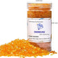 TWINKLING High Luster Crushed Glass Glitter, Broken Glass, Fire Glass Gems Chips for Fire Pit, DIY Resin Art, Epoxy Crafts, Geode Painting, Aquarium Decoration, 6-9mm(370g/13oz.) (Orange Yellow)