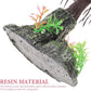 POPETPOP Artificial Aquarium Plant Plastic Water Plant Tree Fish Tank Bonsai Ornament Fish Tank Hideout Sushi Plate Decor for Aquarium Terrarium Landscape Pink