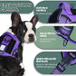 BUMBIN Tactical Dog Harness for Small Dogs No Pull, Famous TIK Tok No Pull Puppy Harness, Fit Smart Reflective Pet Walking Harness for Training, Adjustable Dog Vest Harness with Handle Purple XS