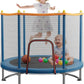 Kids Trampoline with Safety Net – 440lbs Capacity, Upgraded Rust-Proof Ring Legs, Adjustable Gymnastics Bar & Toys – Indoor Outdoor Toddler Trampoline for Boys & Girls Ages 1-8