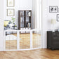 Spirich Freestanding Wire Pet Gate for Dogs, Tall Dog Gate for The Houes, Doorway, Stairs, Pet Puppy Safety Gate with Sliver Wire 60 Inches Extra Wide, 30 Inches Tall, 3 Panels, White