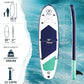 Inflatable Stand Up Paddle Board with SUP Accessories & Backpack. Paddle Boards for Adults. Non-Slip Deck, Wide Stance, Bottom Fin, Double Action Pump.