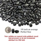 Black Pebbles - 3/8 inch Small Stones for Indoor Plants, Succulents, Aquariums & Landscaping
