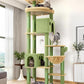 Globlazer Cactus Giant Cat Tree, 83 inch Cat Tree for Indoor Cats Large Adult, XXL Cat Tower with 9 Scratching Posts for 20lb+ Heavy Duty Large Adult Cats, F83, Green