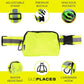 Reflective Belt Bag Night Sash for Night Safety - High Visibility Hip Bag Waist Pack with Large Storage Pouch - Adjustable Night Fanny Pack for Dog Walking, Hiking, Biking