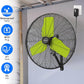 Pro 9500 CFM 24" Outdoor IP44 Waterproof Wall Mount Fan, 3-Speed Oscillating Metal Fans with Enclosure Motor, Heavy Duty Wall Fan for Patio, Warehouse, Garage, and Jobsite