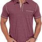 Sailwind Men's Short Sleeve Polo Shirts Casual Summer Classic Collared Golf Shirt with Pocket