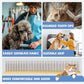 8.5 Inch Dual Tooth Pet Comb for Mats and Tangles，Professional Grooming Comb Removing Excess Hair for Long-Haired Cats and Dog Kit,Prevent Undercoat, Excess Hair,Mats and Tangles,Pet Essential