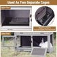 Rabbit Hutch Outdoor Indoor Bunny Cage 2 with Large Pull-Out Trays 2 Story Guinea Pig Cage on Wheels- Move Freely