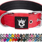 TSPRO Tactical Dog Collar 1.5 Inch Wide Thick Dog Collars with Heavy Duty Metal Buckle, Durable, Strong, Adjustable for Medium to Large Dogs (Red M)