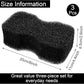 Eaasty 3 Pcs Horse Groomer Sponge Scrubber Massager Horse Grooming Brush Kit Supplies Large Soft Care for Cleaning Washing Bathing, Black, 4.33 x 7.87 x 2.56 Inch