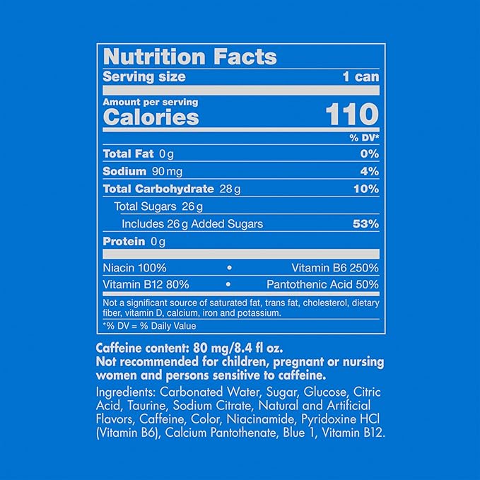 Red Bull Sea Blue Edition Energy Drink, Juneberry, with 80mg Caffeine plus Taurine & B Vitamins, 8.4 Fl Oz, Pack of 4 Cans