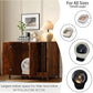 Cat Litter Robot Enclosure,for Placing Litter Robot 3/4,Power Outlet and Dog-Proof Shelf for Litter Robot Cabinet,Litter Collector for Automatic Litter Box Enclosure,Rustic Brown