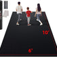 Large Exercise Mat for Home Workout,12‘x6’/10'x6'/9'x6'/8'x6'/7'x5'/6'x4' (7mm) Extra Thick Workout Mat, High-Density Gym Mat for Cardio, Jump Rope, MMA, Weights (Shoe-Friendly)