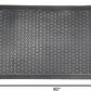 Indoor/Outdoor Hose-Wash Ribbed Design Non-Slip Rubber 3x5 Modern Area Rug for Living Room, Bedroom, Dining Room, Office, 35" x 60", Black