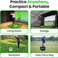 5-in-1 Golf Hitting Mat Set - Golf Training Aid with Path Feedback mat with Turf Patch, Replaceable mat, Impact Tape, Swing Arm Band & Carry Bag - Indoor & Outdoor Golf Mat for Practice