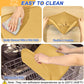 Silicone Pet Feeding Mat with Raised Edge for Food and Water, Dog Bowl Mats, Cat Bowls Placemat with High Lip for Floor Waterproof, Rubber Tray for Cats and Dogs 19 x 12 x0.7 Beige