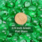 5LB Green Flat Glass Marbles for Vases, Gemstone Beads Vase Filler Decorative Glass Pebbles for Fish Tank, DIY Crafts, Aquarium Decor Rocks