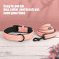 Didog Soft Padded Leather Dog Collar and Leash Set, Pink Breathable Pet Collars with 4FT PU Leather Dog Leash for Small Medium Large Dogs, Pink, XL